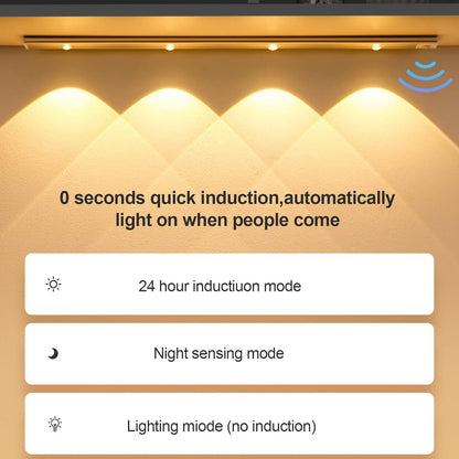 Wireless Motion Sensor  Cabinet LED Light – USB Rechargeable, Stick-on- Kitchen & Stairs