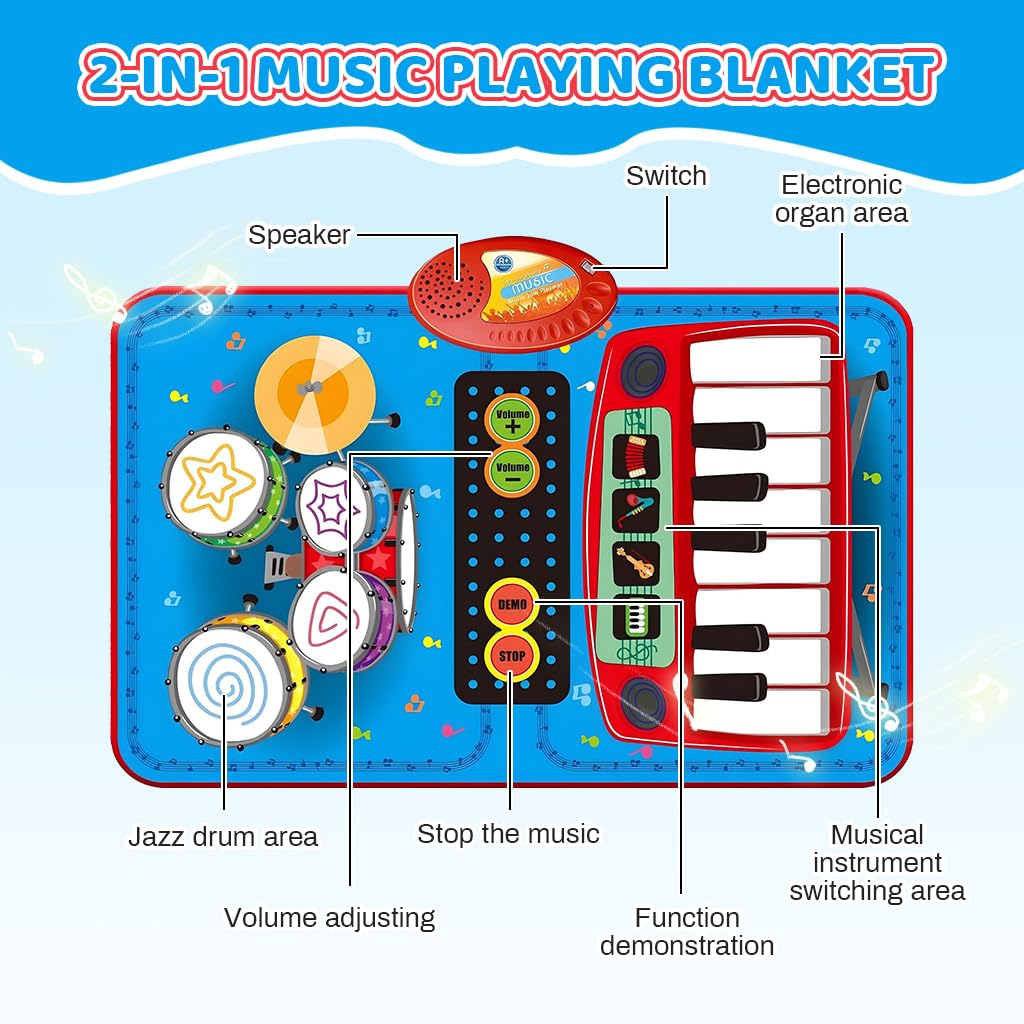 BeatDrop™ Magic Piano Play Mat