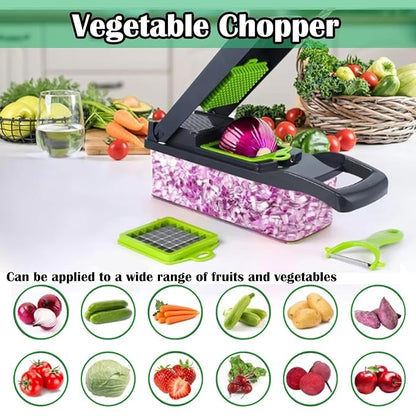 A Multifunctional 14 in 1 Vegetable Chopper