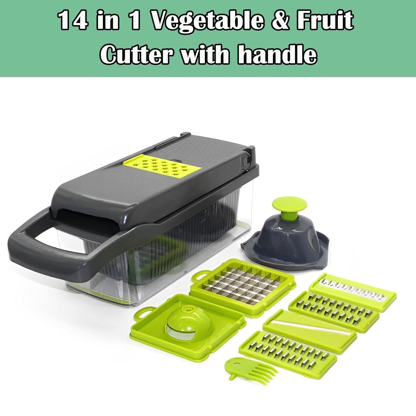 A Multifunctional 14 in 1 Vegetable Chopper