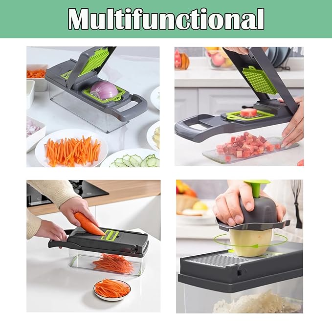 A Multifunctional 14 in 1 Vegetable Chopper