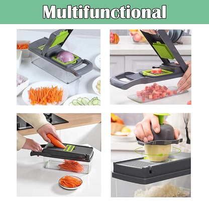 A Multifunctional 14 in 1 Vegetable Chopper