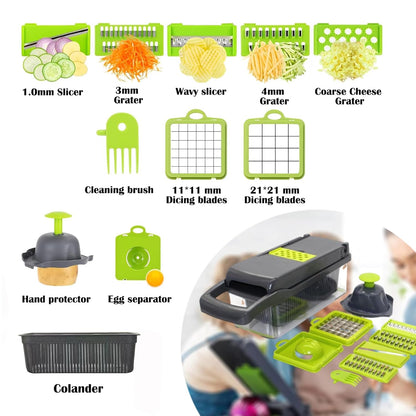 A Multifunctional 14 in 1 Vegetable Chopper