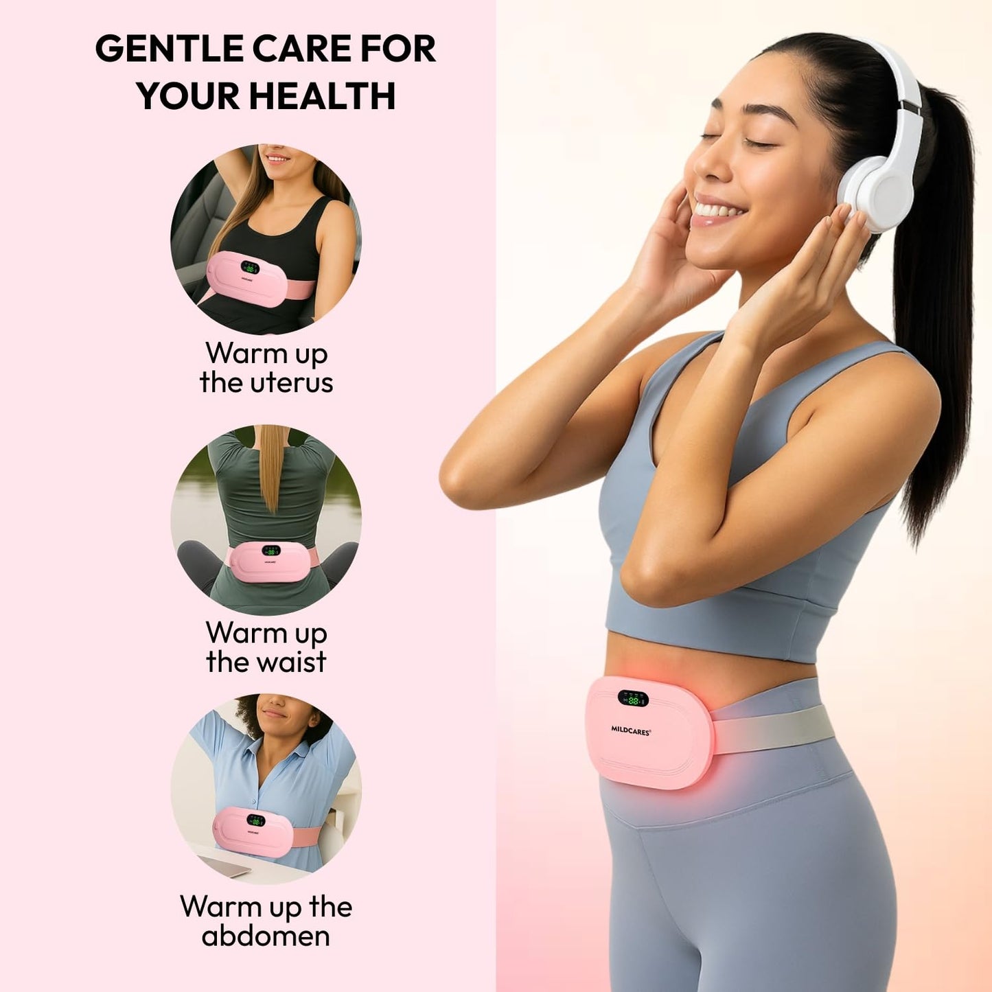Portable Cordless Heating Pad for Menstrual Pain Relief