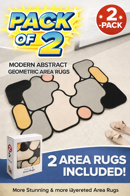 AuraBlend Abstract Floor Carpets(Pack of 2)
