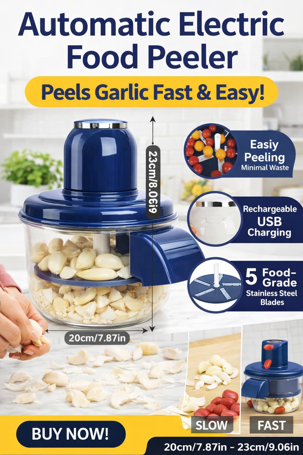 Electronic Rechargeable vegetable peeler