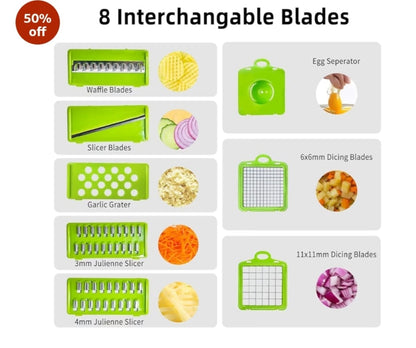 A Multifunctional 14 in 1 Vegetable Chopper