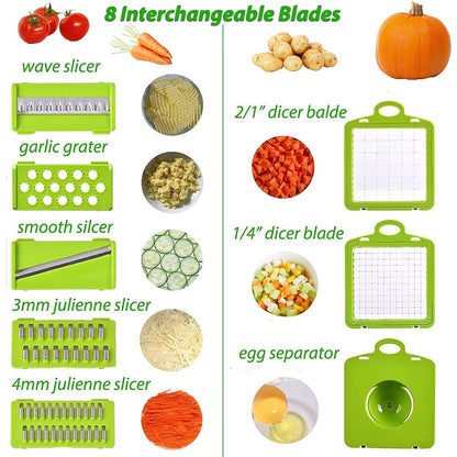 A Multifunctional 14 in 1 Vegetable Chopper