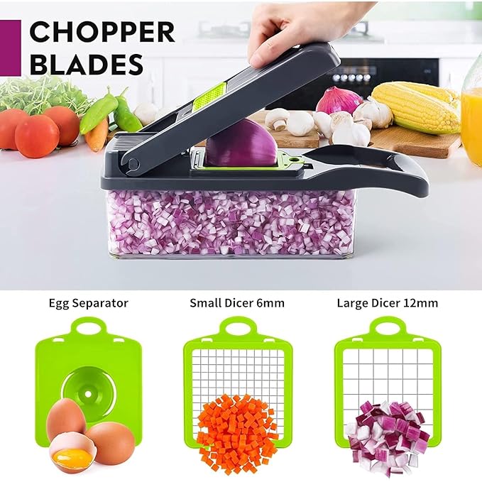 A Multifunctional 14 in 1 Vegetable Chopper
